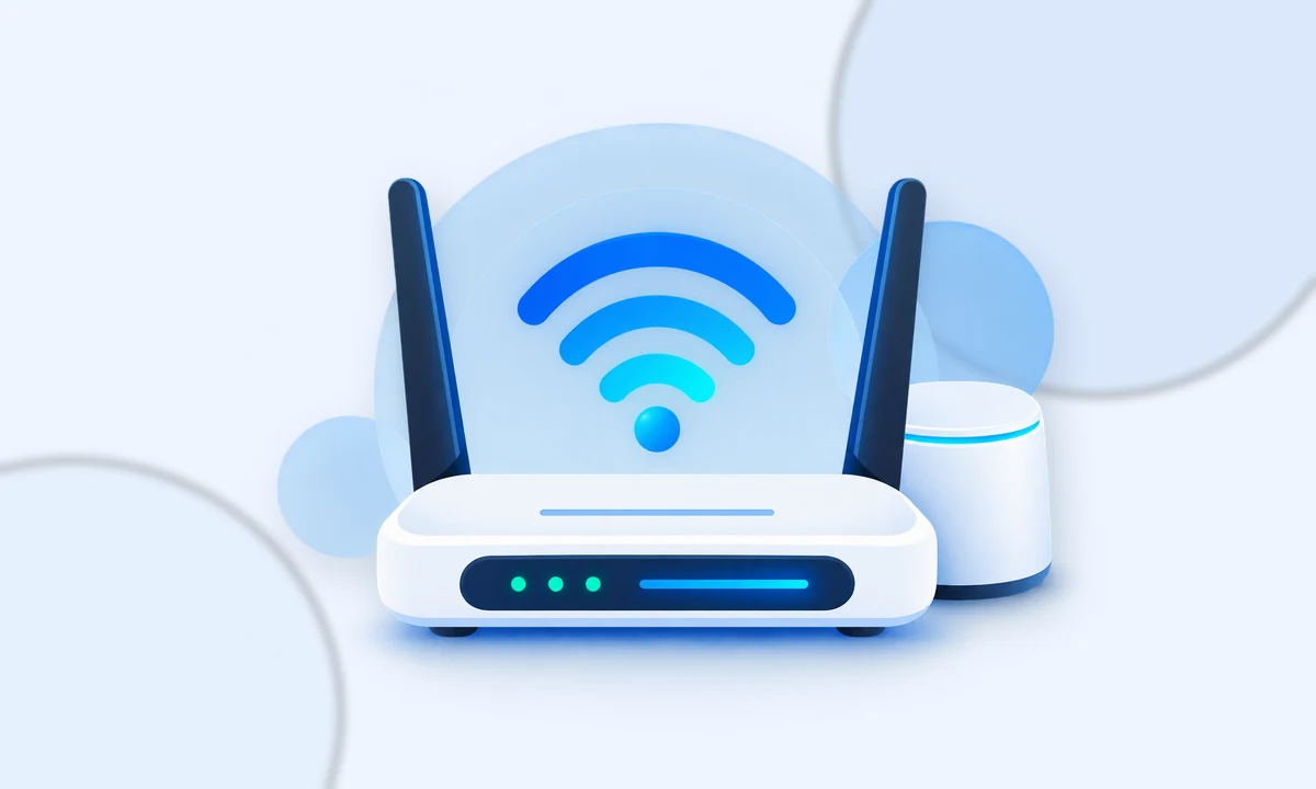 Modern Wi-Fi router and mesh networking equipment